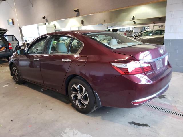 1HGCR2F47HA230005 - 2017 HONDA ACCORD LX BURGUNDY photo 2