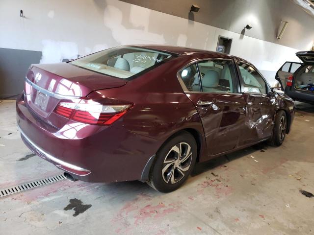 1HGCR2F47HA230005 - 2017 HONDA ACCORD LX BURGUNDY photo 3