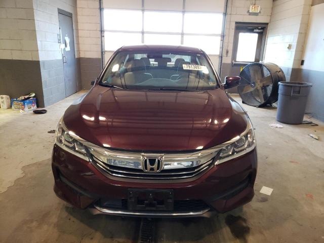 1HGCR2F47HA230005 - 2017 HONDA ACCORD LX BURGUNDY photo 5