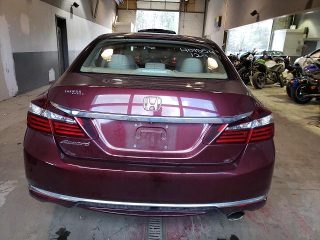 1HGCR2F47HA230005 - 2017 HONDA ACCORD LX BURGUNDY photo 6