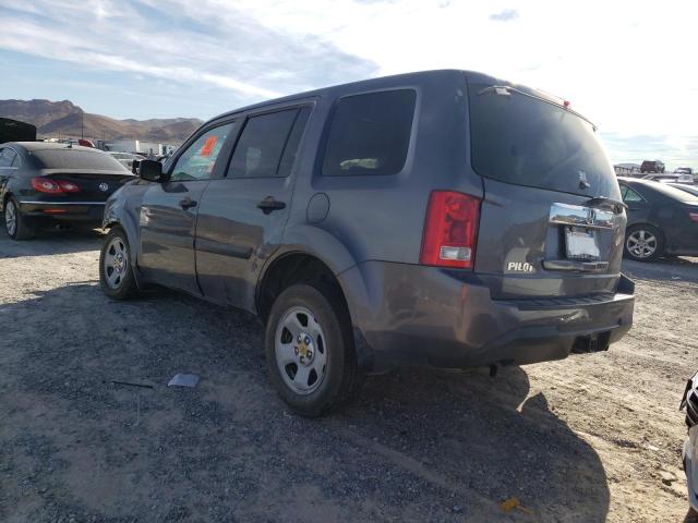 5FNYF3H26FB008574 - 2015 HONDA PILOT LX GRAY photo 2