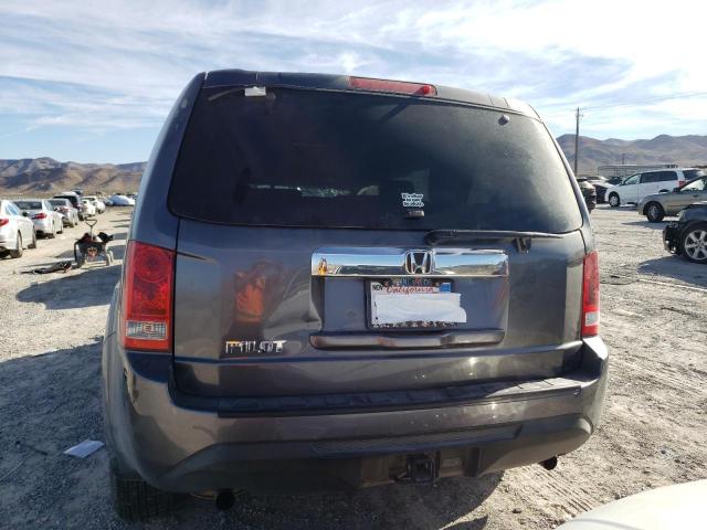 5FNYF3H26FB008574 - 2015 HONDA PILOT LX GRAY photo 6