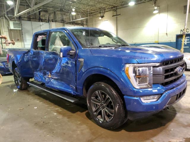 1FTFW1ED8NFB71416 - 2022 FORD F150 SUPERCREW BLUE photo 4