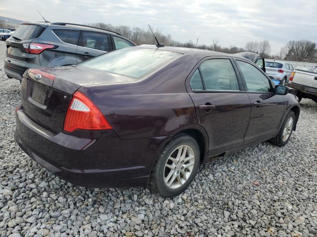 3FAHP0GA6BR231281 - 2011 FORD FUSION S MAROON photo 3