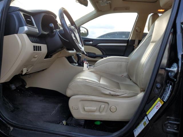 5TDKKRFH0ES018863 - 2014 TOYOTA HIGHLANDER XLE BLACK photo 7