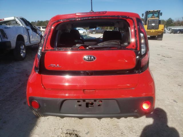 KNDJN2A29K7677401 - 2019 KIA SOUL RED photo 6