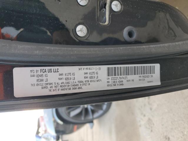 2C3CDZFJ7KH741271 - 2019 DODGE CHALLENGER R/T SCAT PACK BLACK photo 12