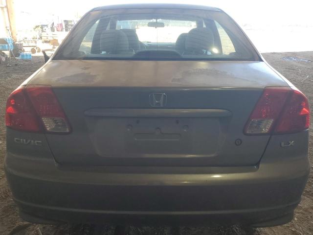 2HGES16605H506935 - 2005 HONDA CIVIC LX GRAY photo 6