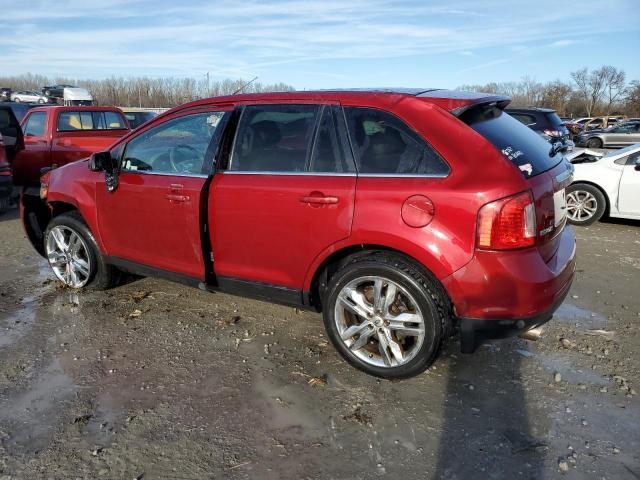 2FMDK3KC6DBA31046 - 2013 FORD EDGE LIMITED RED photo 2