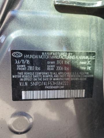 5NPD74LF5JH384222 - 2018 HYUNDAI ELANTRA SE GRAY photo 13