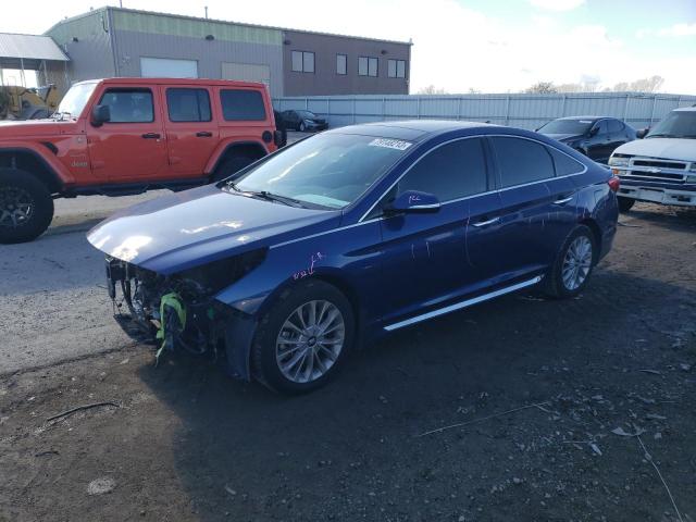 5NPE34AF0FH242662 - 2015 HYUNDAI SONATA SPORT BLUE photo 1