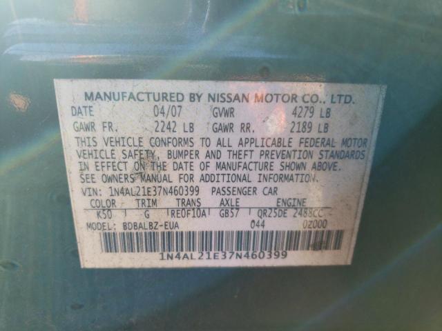 1N4AL21E37N460399 - 2007 NISSAN ALTIMA 2.5 GRAY photo 12