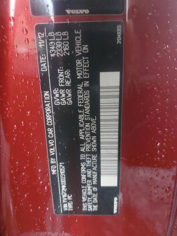 YV1672MK0D2310571 - 2013 VOLVO C30 T5 RED photo 12