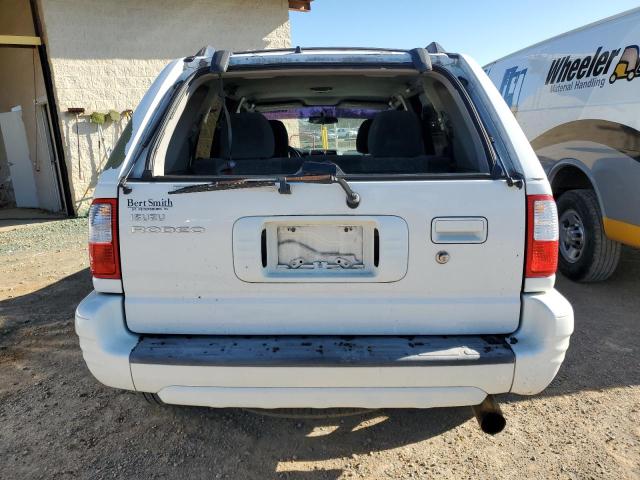 4S2CK58W924325145 - 2002 ISUZU RODEO S WHITE photo 6