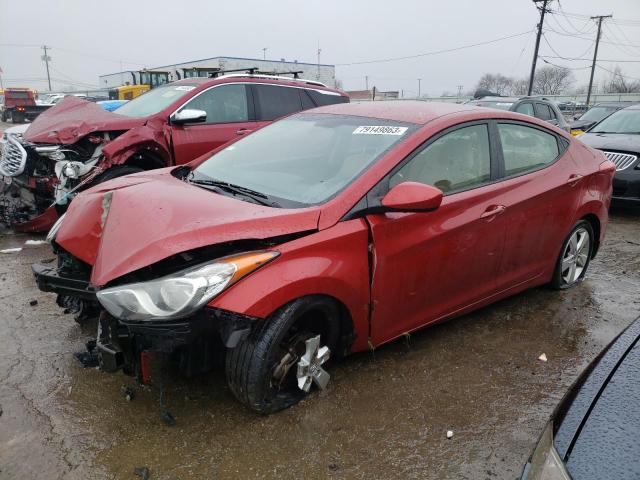 KMHDH4AE5DU864483 - 2013 HYUNDAI ELANTRA GLS RED photo 1