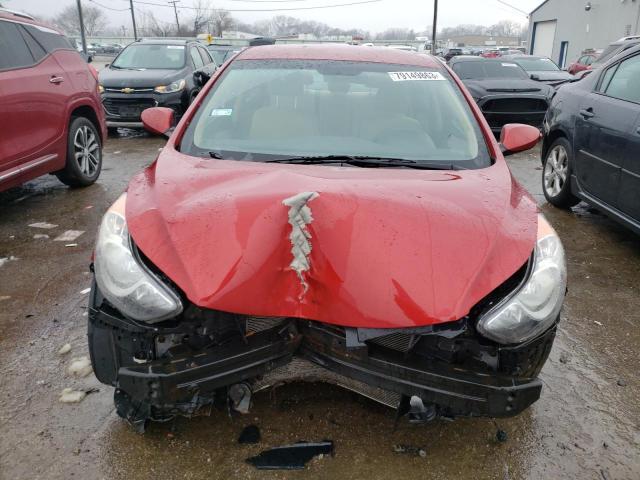 KMHDH4AE5DU864483 - 2013 HYUNDAI ELANTRA GLS RED photo 5