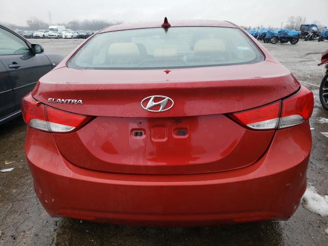 KMHDH4AE5DU864483 - 2013 HYUNDAI ELANTRA GLS RED photo 6