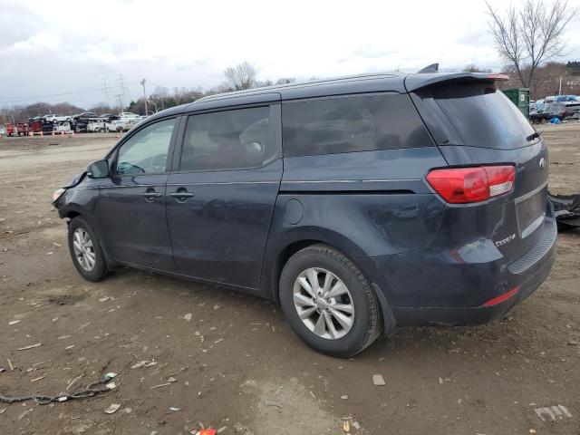 KNDMB5C16G6127159 - 2016 KIA SEDONA LX BLUE photo 2