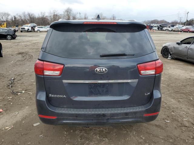 KNDMB5C16G6127159 - 2016 KIA SEDONA LX BLUE photo 6