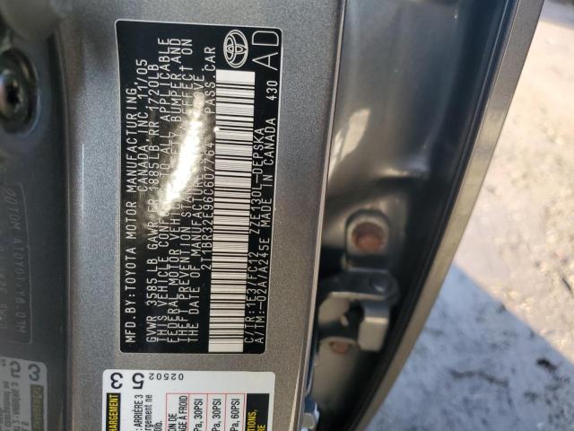 2T1BR32E96C607764 - 2006 TOYOTA COROLLA CE GRAY photo 12