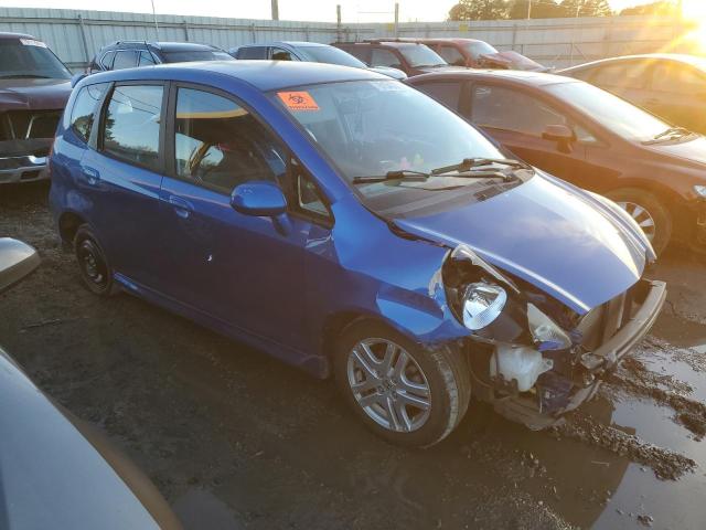 JHMGD38617S000440 - 2007 HONDA FIT S BLUE photo 4