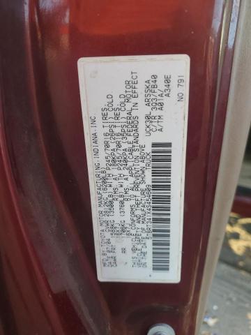 5TBRT341X4S454609 - 2004 TOYOTA TUNDRA ACCESS CAB SR5 BURGUNDY photo 12