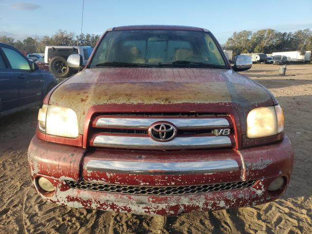 5TBRT341X4S454609 - 2004 TOYOTA TUNDRA ACCESS CAB SR5 BURGUNDY photo 5