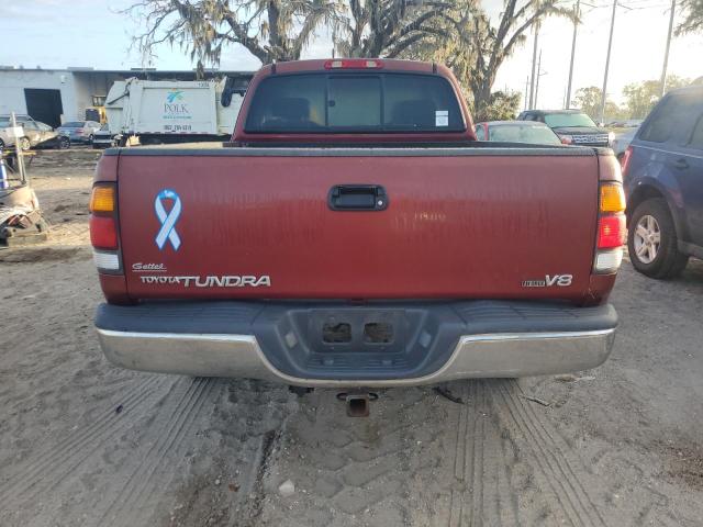 5TBRT341X4S454609 - 2004 TOYOTA TUNDRA ACCESS CAB SR5 BURGUNDY photo 6