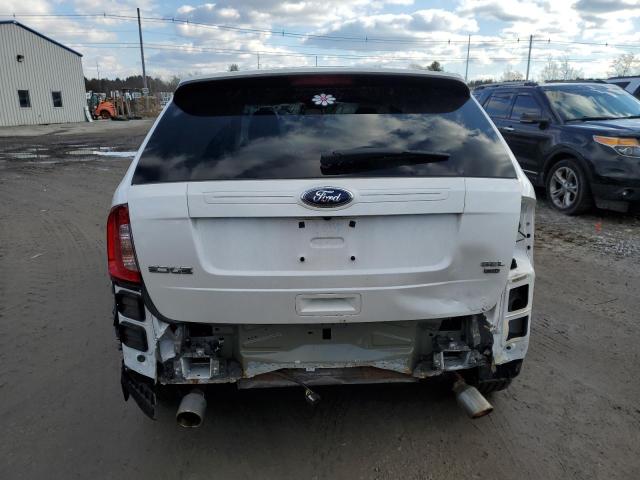 2FMDK4JC5DBB68440 - 2013 FORD EDGE SEL WHITE photo 6