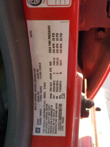 1GCCS136058266740 - 2005 CHEVROLET COLORADO RED photo 12