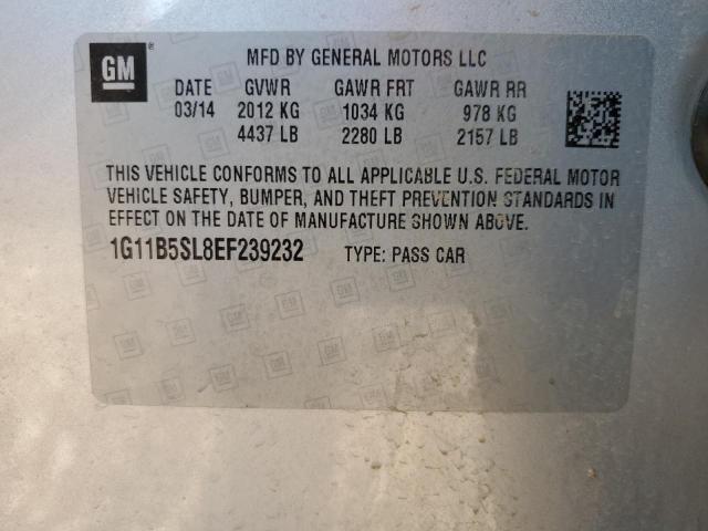 1G11B5SL8EF239232 - 2014 CHEVROLET MALIBU LS SILVER photo 12