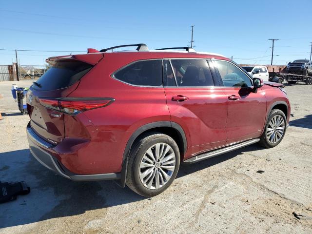 5TDEBRCH9PS583729 - 2023 TOYOTA HIGHLANDER HYBRID LIMITED BURGUNDY photo 3