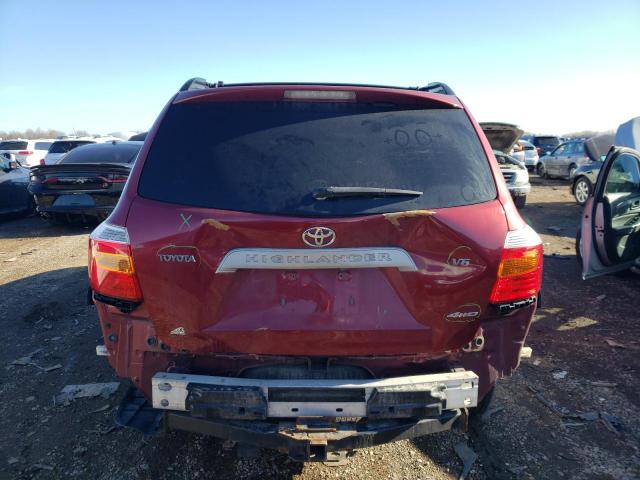 JTEES41A982020600 - 2008 TOYOTA HIGHLANDER RED photo 6