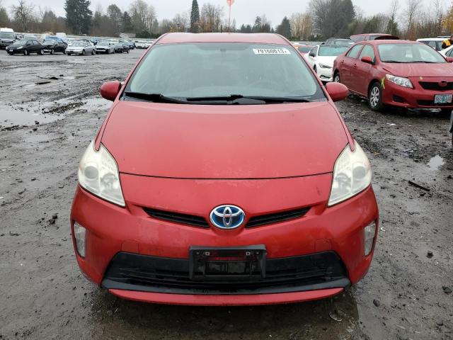 JTDKN3DU6D1617797 - 2013 TOYOTA PRIUS RED photo 5