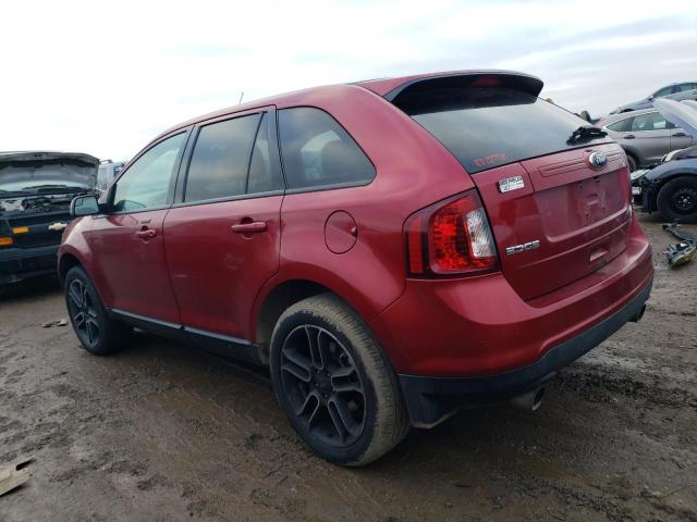 2FMDK3JC2DBA21227 - 2013 FORD EDGE SEL RED photo 2