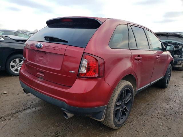 2FMDK3JC2DBA21227 - 2013 FORD EDGE SEL RED photo 3