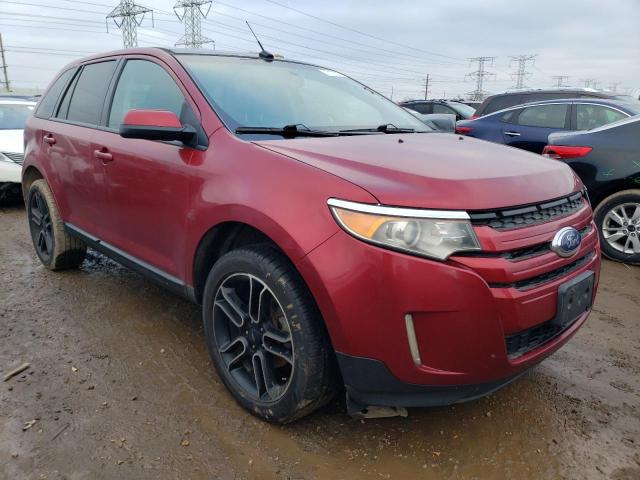 2FMDK3JC2DBA21227 - 2013 FORD EDGE SEL RED photo 4