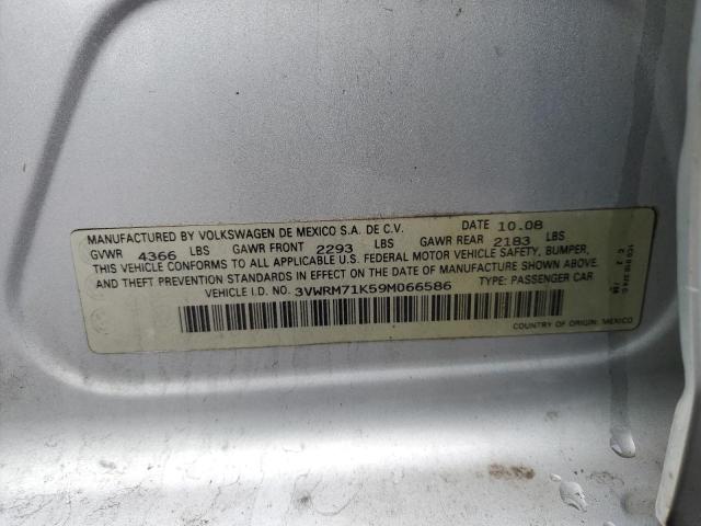 3VWRM71K59M066586 - 2009 VOLKSWAGEN JETTA SE SILVER photo 13