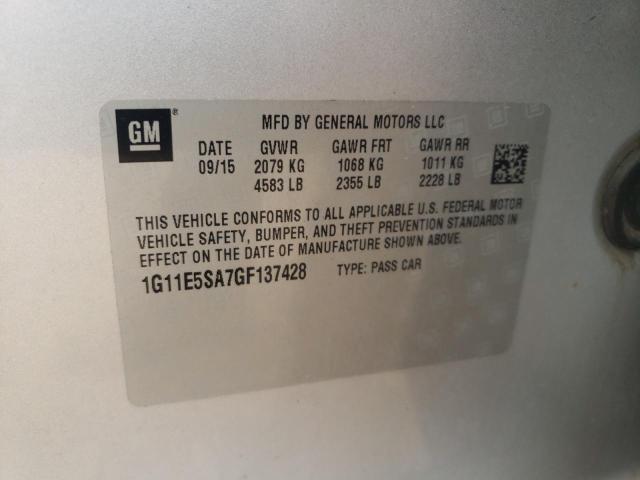 1G11E5SA7GF137428 - 2016 CHEVROLET MALIBU LIM LTZ SILVER photo 13