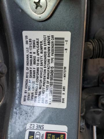 19XFA16519E045615 - 2009 HONDA CIVIC LX GRAY photo 12