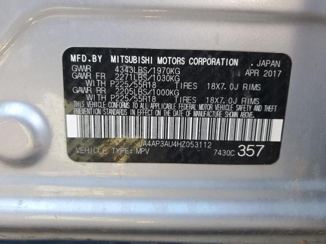 JA4AP3AU4HZ053112 - 2017 MITSUBISHI OUTLANDER ES SILVER photo 13