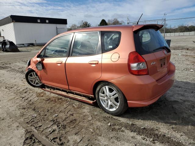 JHMGD38608S020843 - 2008 HONDA FIT SPORT ORANGE photo 2