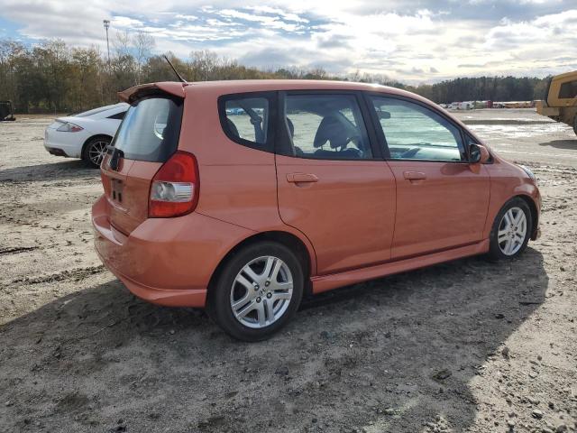 JHMGD38608S020843 - 2008 HONDA FIT SPORT ORANGE photo 3