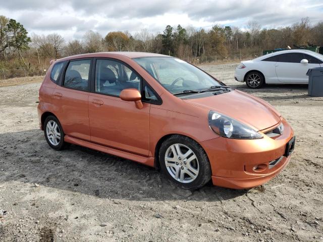 JHMGD38608S020843 - 2008 HONDA FIT SPORT ORANGE photo 4