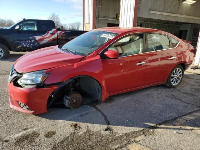 3N1AB7AP5KY244497 - 2019 NISSAN SENTRA S RED photo 1