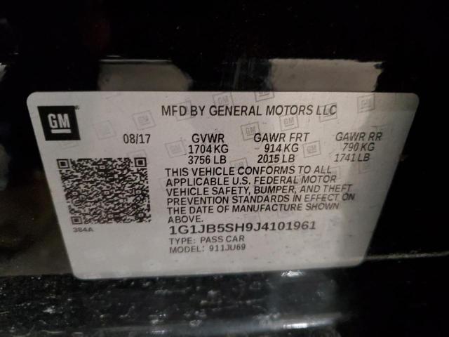 1G1JB5SH9J4101961 - 2018 CHEVROLET SONIC LS Qara foto 12