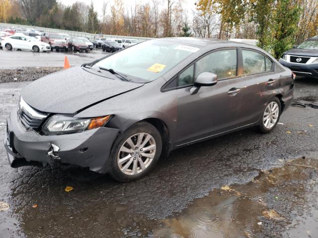 2HGFB2F94CH592672 - 2012 HONDA CIVIC EXL ნაცრისფერი ფოტო 1