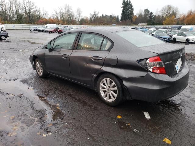 2HGFB2F94CH592672 - 2012 HONDA CIVIC EXL GRAY photo 2