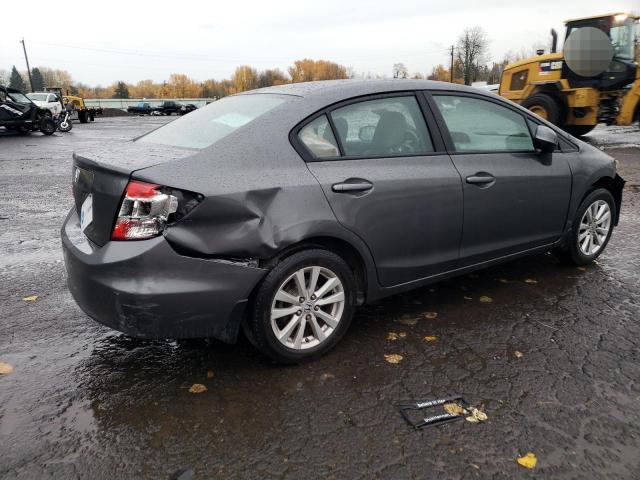 2HGFB2F94CH592672 - 2012 HONDA CIVIC EXL GRAY photo 3