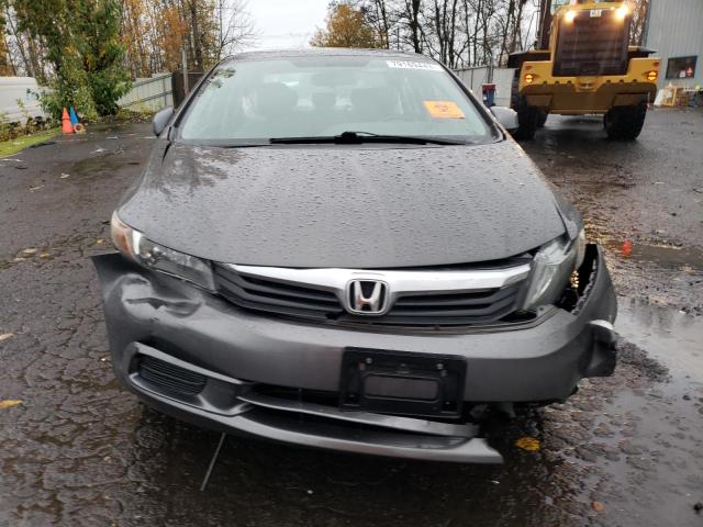 2HGFB2F94CH592672 - 2012 HONDA CIVIC EXL GRAY photo 5